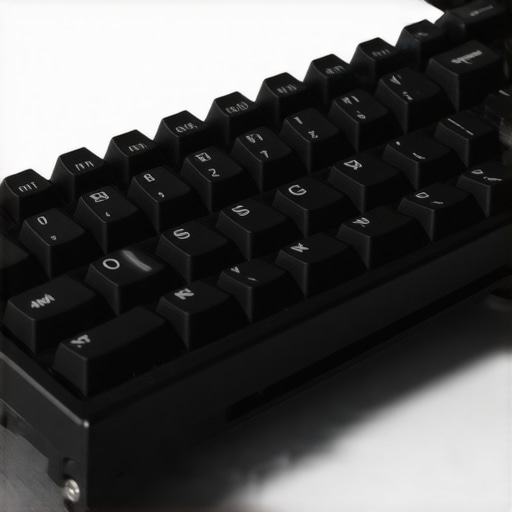 Futuristic mechanical keyboard with AI features and adaptive technology