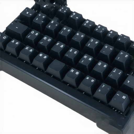 Futuristic low profile mechanical keyboard with customizable switches and ergonomic features