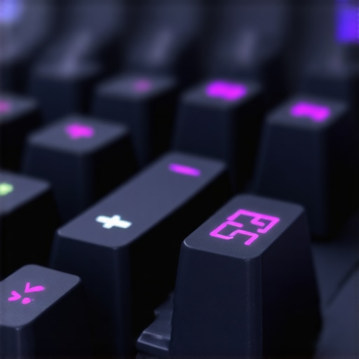 Close-up of a silent mechanical keyboard switch highlighting damping materials and design features