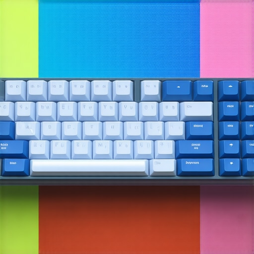 Illustration of composite materials and ergonomic features in modern low profile keyboards