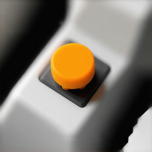 Close-up of silent mechanical keyboard switch showing damping materials and stem design