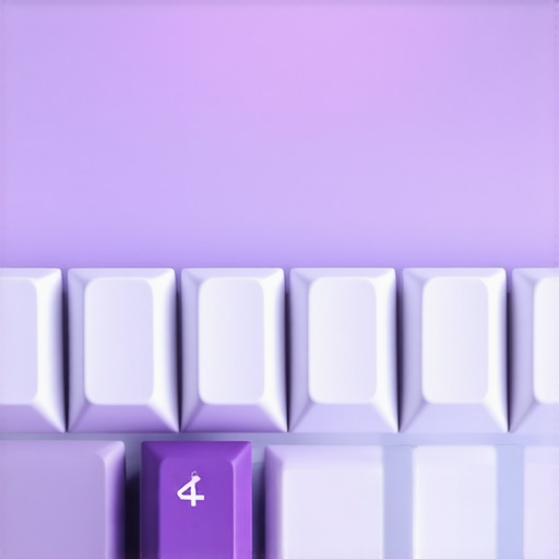 Close-up of silent mechanical keyboard with ergonomic design in workspace