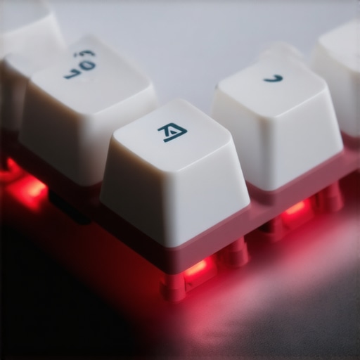 Close-up of silent switch technology with damping features in a mechanical keyboard