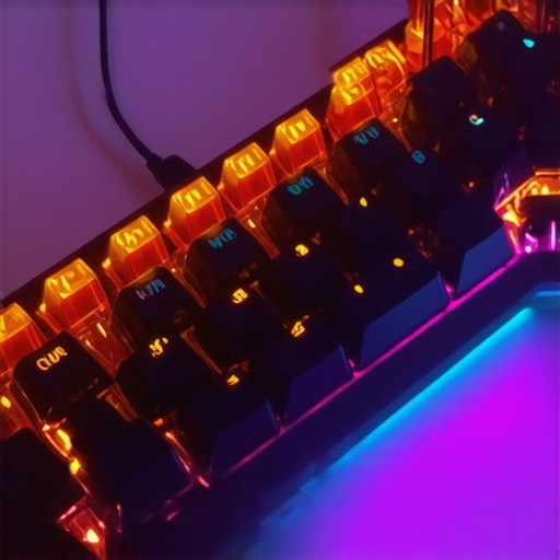 Advanced silent mechanical keyboard with adaptive features in a professional workspace
