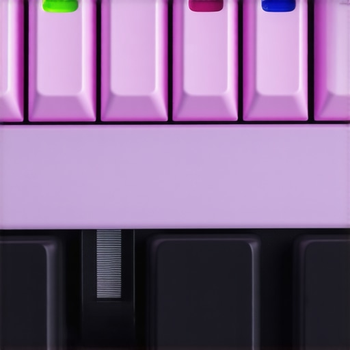 Microscopic view of silent keyboard switches with damping technology