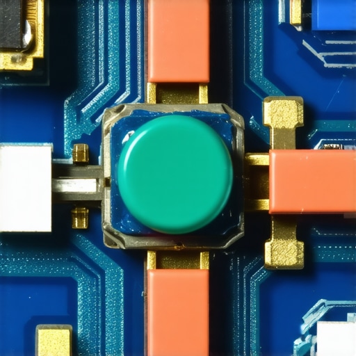 Cross-section view of a silent switch showing dampening pads and stem