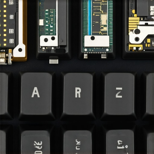 Detailed close-up of a silent mechanical keyboard showing modular damping layers and micro-springs