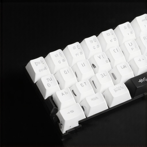 Close-up of a sleek low profile mechanical keyboard with silent switches and ergonomic features