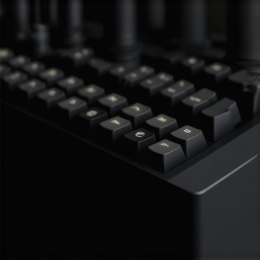 Close-up of a modern low profile silent mechanical keyboard highlighting damping features