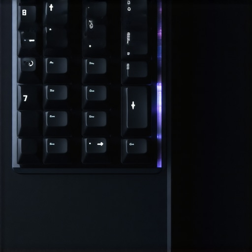 Close-up of a silent, ergonomic low profile mechanical keyboard with dampened switches