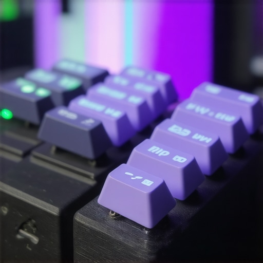 Detailed view of a sleek ergonomic keyboard with customizable switches and silent features.