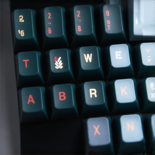 Close-up image showing nanocoatings and shape-memory alloys on keyboard switches