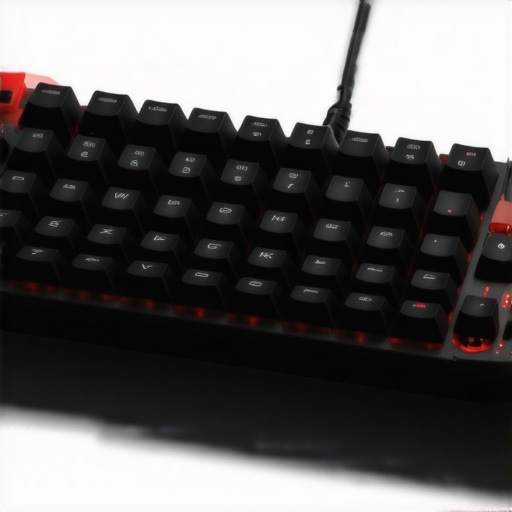 Close-up view of a sleek ergonomic mechanical keyboard highlighting silent custom switches