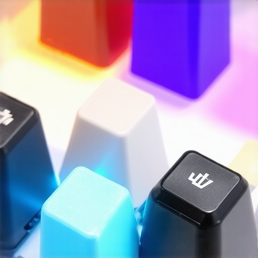 Close-up of advanced mechanical keyboard switches demonstrating new materials