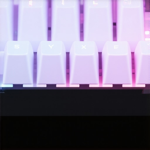 A sleek low profile mechanical keyboard with advanced durable keycaps and silent switches