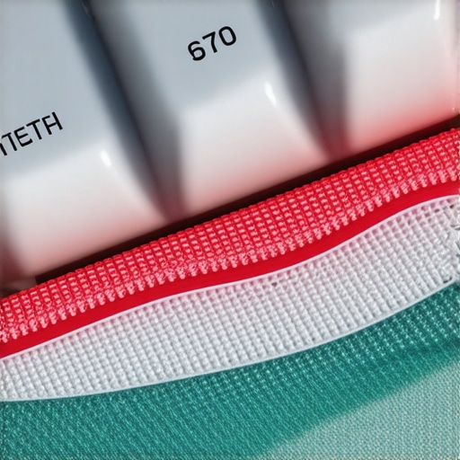 A detailed view of multilayer damping composites used in silent mechanical keyboards.