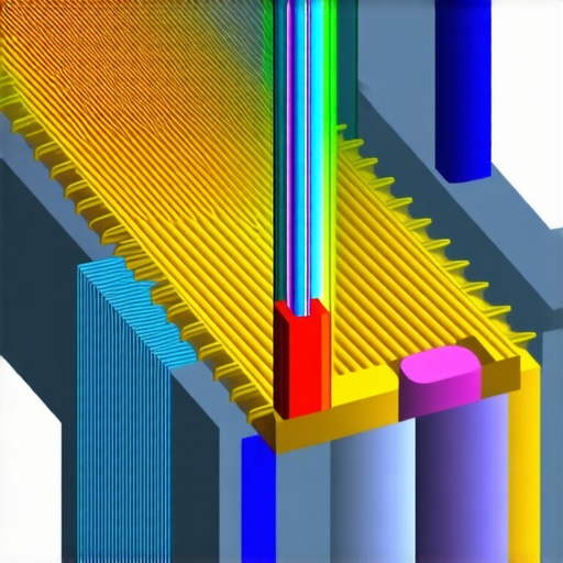 Detailed cross-section of silent mechanical switch showing metamaterial layers for noise reduction.