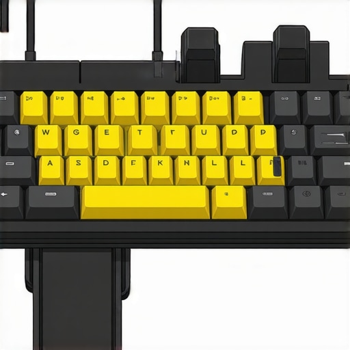 A detailed illustration of a modular, customizable low-profile mechanical keyboard showing switch options and ergonomic tilt adjustments