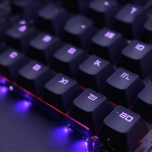A detailed view of a modern mechanical keyboard showing removable switches and soundproofing mechanisms.