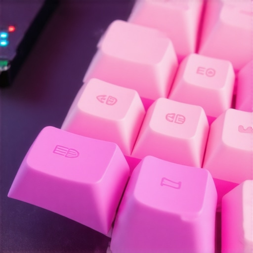Close-up of a low profile mechanical keyboard with dampening foam inside and removable switches.