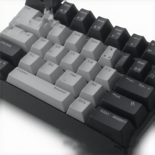 Modern minimalist mechanical keyboard with silent switches and ergonomic design
