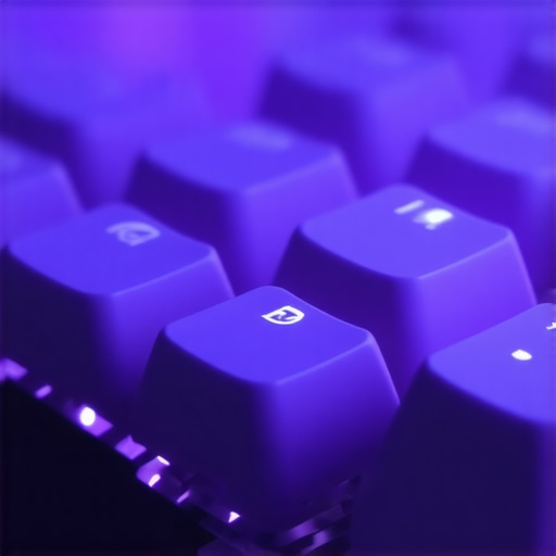 Close-up of a sleek ergonomic low-profile mechanical keyboard highlighting silent switches and customizable keys.