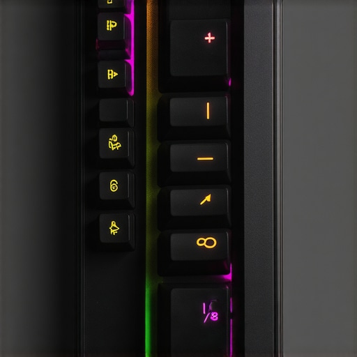 Close-up of a sleek ergonomic silent mechanical keyboard showcasing its switch mechanism and key layout.