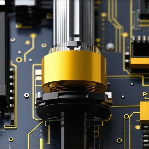 Close-up of a high-tech mechanical keyboard switch demonstrating nano-coating and embedded sensor technology.
