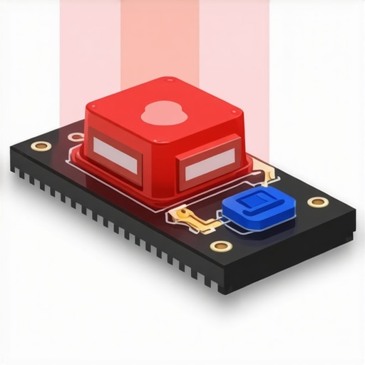 Diagram of a mechanical switch with embedded haptic feedback components.