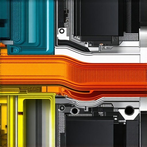 Detailed view of damping materials inside a mechanical keyboard to reduce noise