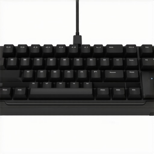A sleek, futuristic modular low profile mechanical keyboard with customizable ergonomic components