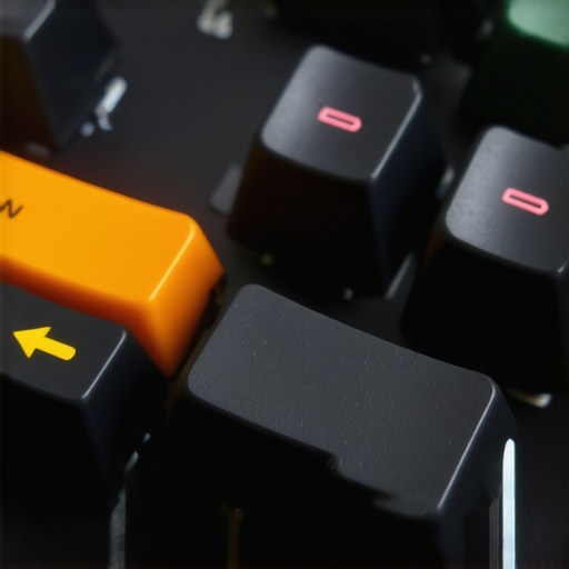 Close-up of mechanics and software interface for keyboard switch customization