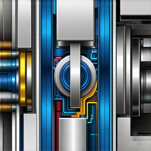 Internal view of a silent mechanical switch with damping features