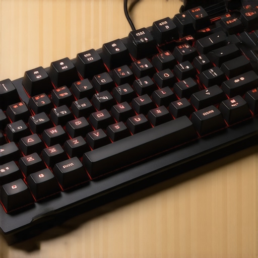 Close-up of a low-profile mechanical keyboard showcasing silent switches and ergonomic features.