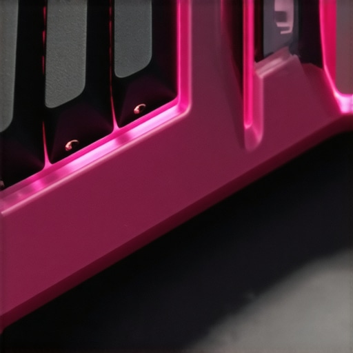 Cross-section of ultra-slim mechanical keyboard highlighting damping and ergonomic design elements.
