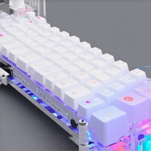 Futuristic ergonomic keyboard showcasing embedded sensors and adaptive technology