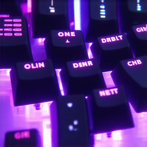 Detailed view of colorful, customizable switches on a mechanical keyboard, highlighting modular design and RGB lighting.