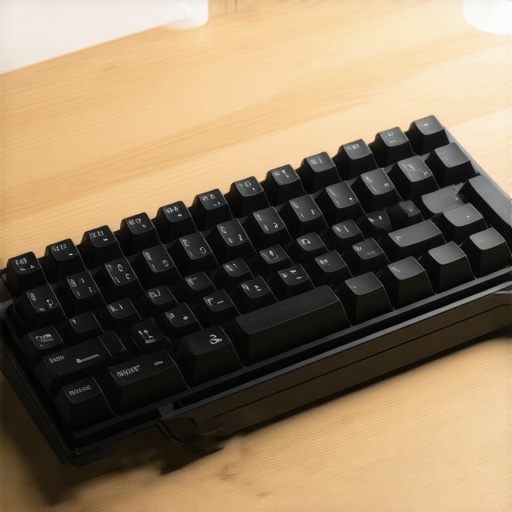 A sleek ergonomic mechanical keyboard with adjustable features on a workspace with ergonomic accessories.