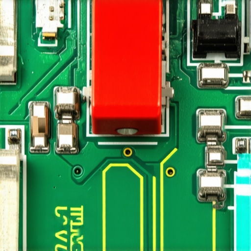 Detailed view of magnets and sensors in a low-profile mechanical keyboard switch