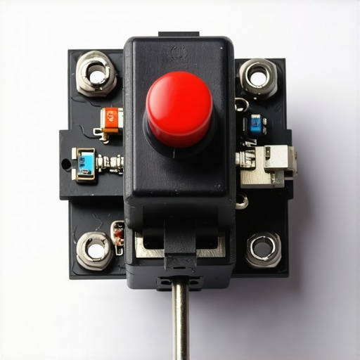 Detailed view of a magnetic Hall-effect silent switch highlighting its internal components and magnetic sensors.