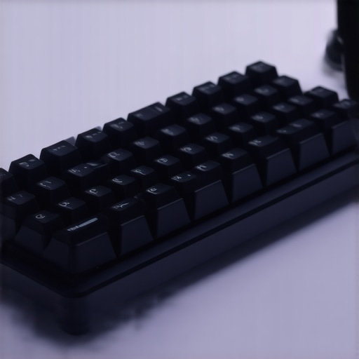 A minimalistic, slim mechanical keyboard with silent switch design on a clean desk.