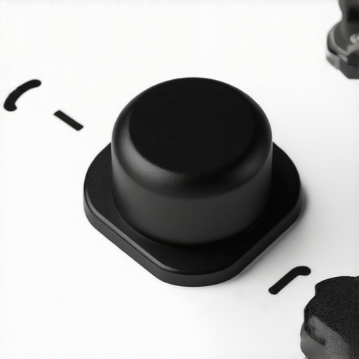 Close-up of a silent mechanical switch showing adjustable damping components.