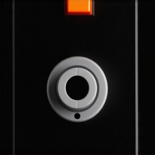 Close-up view of a silent mechanical switch with adjustable damping features and a digital calibration interface.