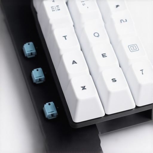 A high-resolution image showcasing a customizable ergonomic mechanical keyboard with interchangeable silent switches and adjustable features
