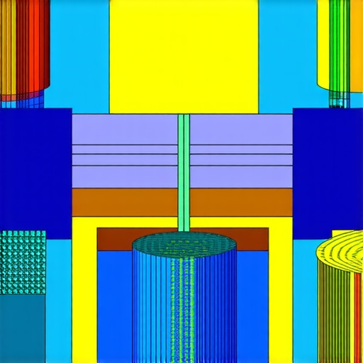 Micro-scale nano-layers within a mechanical switch illustrating advanced damping mechanisms.