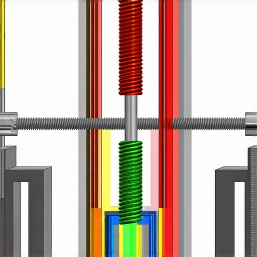 Detailed cross-section of a silent mechanical keyboard switch showing damping materials, spring, and housing.