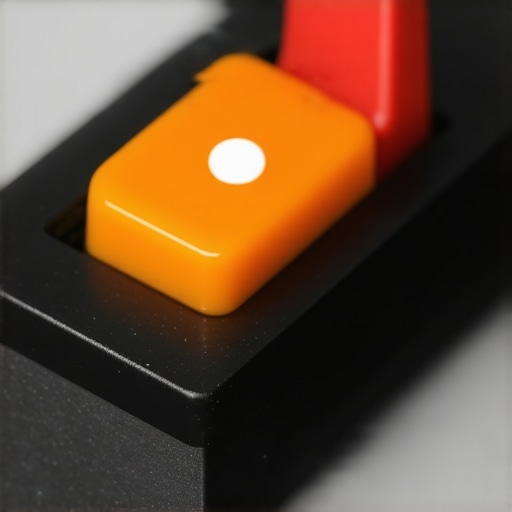 A detailed view of a cutting-edge silent switch demonstrating damping mechanisms