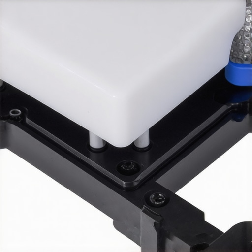 Close-up image of a mechanical keyboard's stabilizers being lubricated and damped in a professional setup.