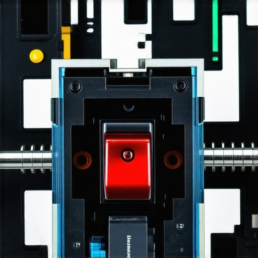 Close-up view of a silent mechanical switch showcasing damping materials and innovative construction.