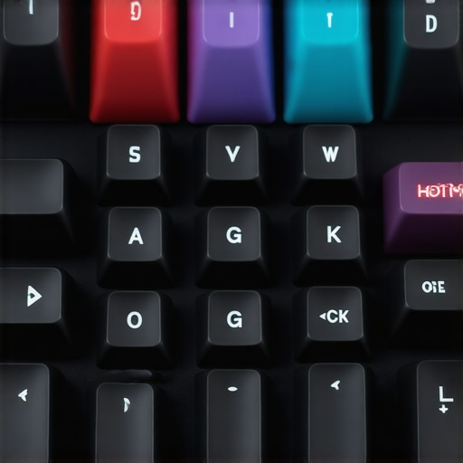 Close-up of a futuristic mechanical keyboard showcasing hot swappable sockets and hall effect switches.